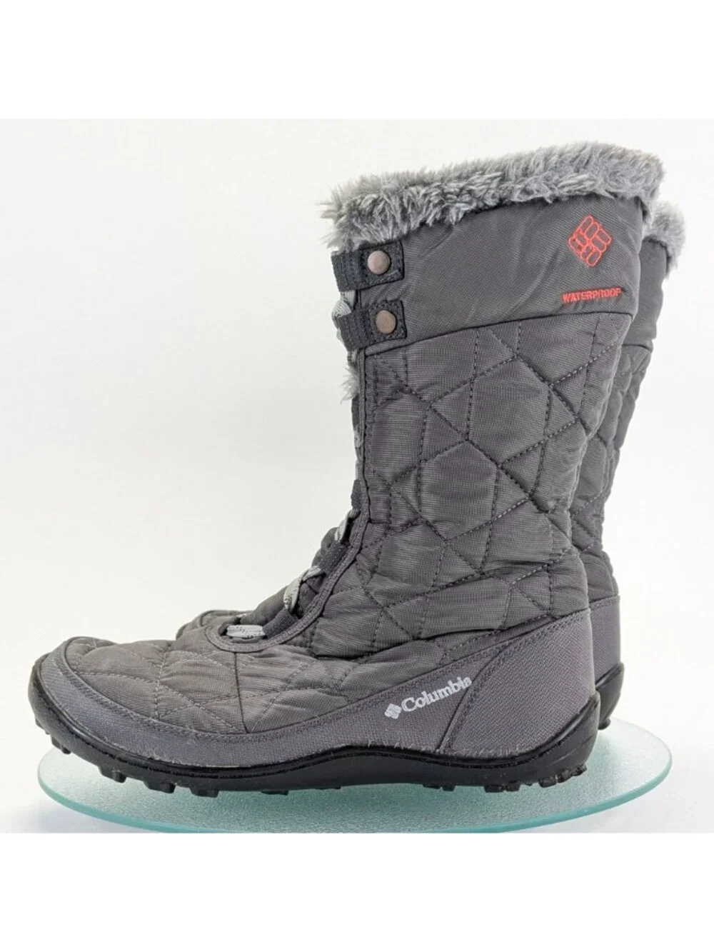 Columbia Womens Size 8 Minx II Mid Gray Insulated Snow Boots Winter BL1585-051